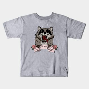 Raccoon - I am trash Kids T-Shirt